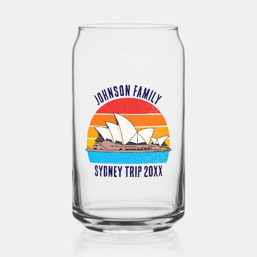 シドニーオーストラリアオペラハウスパーソナライズされた ガラス缶 (正面)
