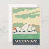 シドニーオーストラリアオペラハウスヴィンテージトラベル ポストカード (正面/裏面)