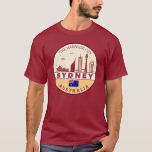シドニーオーストラリアシティスカイラインエンブレム Tシャツ