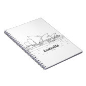 シドニーオーストラリアスケッチバケーションアートトラ ノートブック (右側)