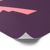 シドニーオーストラリアピンクヴィンテージ旅行 ポスター (角)