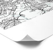 シドニーオーストラリアブルーウォーター通りの地図 ポスター (角)