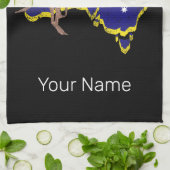 シドニーオーストラリアレトロカンガルー&フラッグヴィンテージ キッチンタオル (折り畳み)