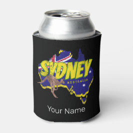 シドニーオーストラリアレトロカンガルー&フラッグヴィンテージ 缶クーラー