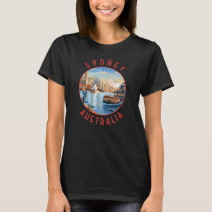 シドニーオーストラリアレトロ動揺してサークル Tシャツ