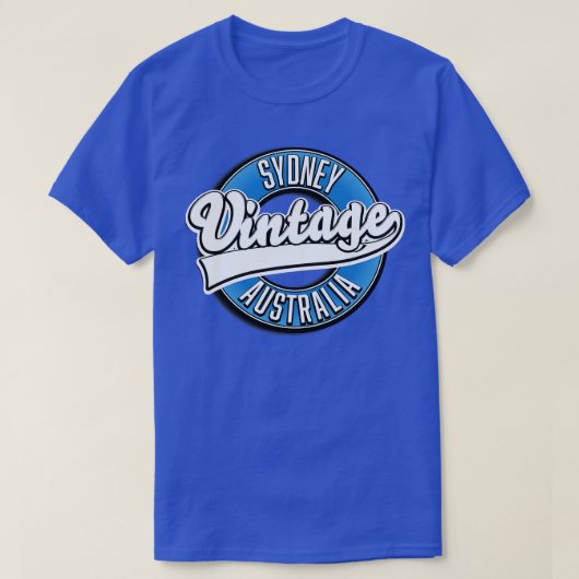 シドニーオーストラリアヴィンテージスタイル Tシャツ (デザイン正面)