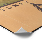 シドニーオーストラリアヴィンテージ旅行ポスターアドレトロ ポスター (角)