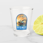 シドニーオーストラリア旅行アートヴィンテージ ショットグラス (正面)