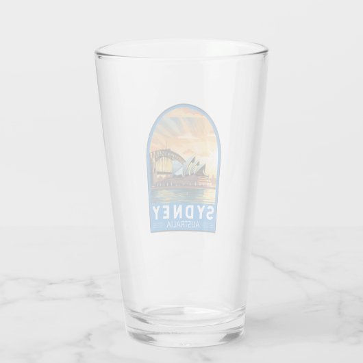 シドニーオーストラリア旅行アートヴィンテージ タンブラーグラス (裏面)