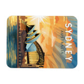 シドニーオーストラリア旅行アートヴィンテージ マグネット (横)