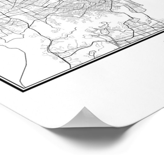 シドニーオーストラリア通りの地図 ポスター (角)