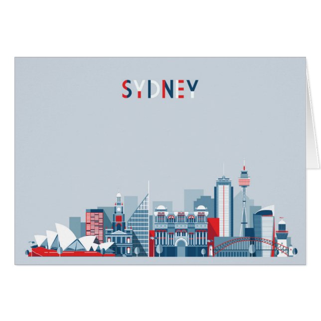 シドニーオーストラリア都市スカイライン (正面横)