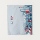 シドニーオーストラリア都市スカイライン タペストリー (正面)