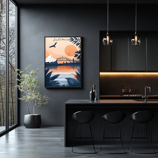 シドニーサンセットオペラハウスアンドハーバーブリッジ ポスター