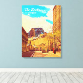 シドニーザロックスアンドハーバーブリッジ キャンバスプリント (インサイチュ (ウッドフロア))