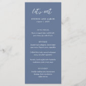 シドニーダスティブルーモダン結婚ズ メニュー (正面)