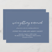 シドニーダスティブルーモダン結婚ズ 招待状 (正面/裏面)