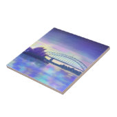 シドニーハーバーウォーターカラーパープルサンセット タイル (側面)