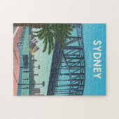 シドニーハーバーオーストラリアヴィンテージトラベル ジグソーパズル (横)