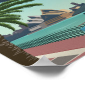 シドニーハーバーオーストラリアヴィンテージトラベル ポスター (角)