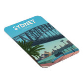 シドニーハーバーオーストラリアヴィンテージトラベル マグネット (右側)