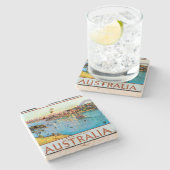 シドニーハーバーオーストラリア ストーンコースター (横)