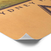 シドニーハーバーオーストラリアVintage旅行ポスター ポスター (角)