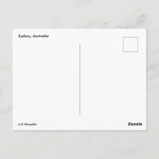 シドニーハーバーハガキ ポストカード (裏面)