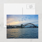 シドニーハーバーブリッジでの日没 – オーストラリア ポストカード (正面/裏面)