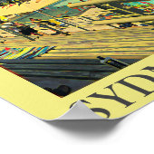 シドニーハーバーブリッジヴィンテージトラベルウォールデコール ポスター (角)