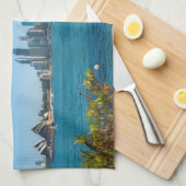 シドニーハーバーブリッジ&オペラハウススカイライン キッチンタオル (四つ折り)