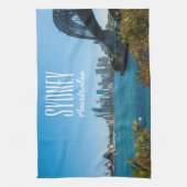 シドニーハーバーブリッジ&オペラハウススカイライン キッチンタオル (縦)