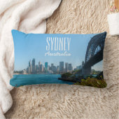 シドニーハーバーブリッジ&オペラハウススカイライン ランバークッション (ブランケット)