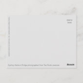 シドニーハーバーブリッジ ポストカード (裏面)