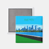 シドニーハーバーヴィンテージトラベルアートマジント マグネット (正面/裏面)