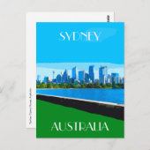 シドニーハーバーヴィンテージ旅行芸術はがき ポストカード (正面/裏面)