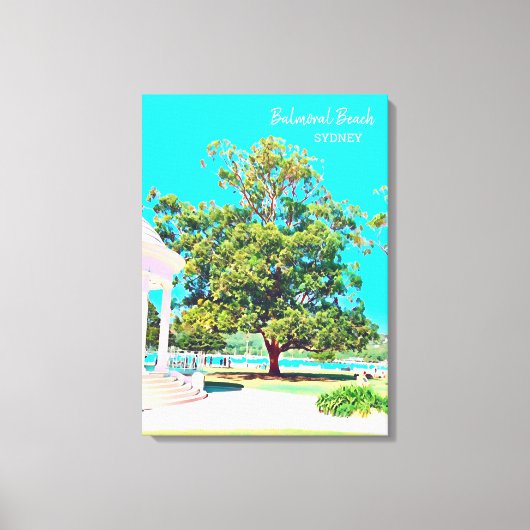 シドニーバルモラルビーチホワイトロタンダ キャンバスプリント (正面)