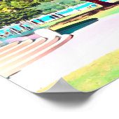 シドニーバルモラルビーチホワイトロタンダ ポスター (角)