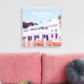 シドニーバルモラルビーチレトロバザースパビリオン キャンバスプリント (インサイチュ (リビング))