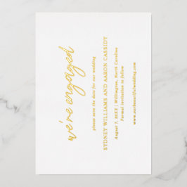 シドニーモダンウェディングの日付の保存 箔招待状