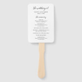 シドニーモダン結婚式 プログラム ハンドファン (正面)