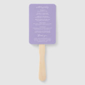 シドニーラベンダーモダン結婚式 プログラム ハンドファン (裏面)