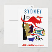 シドニーヴィンテージ旅行ポスター復元 ポストカード (正面/裏面)