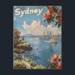 シドニーヴィンテージ ポストカード<br><div class="desc">オーストラリアのシドニーを彷彿とさせる懐かしい描写で、象徴的なランドマークと沿岸美しいを強調。このデザインは、シドニー・オペラハウス、ハーバー・ブリッジ、美しい港の景色を備え、すべて図解入りの、写真付きのがヴィンテージスタイルにある。この作品はシドニー鮮やかのダイナミックな精神を捉え、時間を超えた魅力と建築の壮大さを体験する視聴者を誘う。</div>