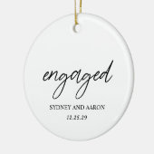 シドニー初めてのクリスマス婚約したモダン セラミックオーナメント (左)