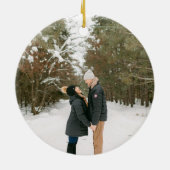 シドニー初めてのクリスマス婚約したモダン セラミックオーナメント (裏面)