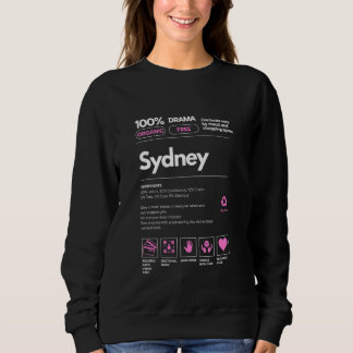 シドニー女性のための名前のギフトSydney Imictic Nutrit スウェットシャツ