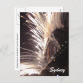 シドニー橋花火大会ホワイト シーズンポストカード (正面/裏面)