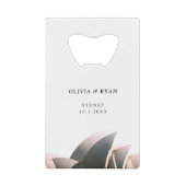 シドニー結婚のカスタム贈り物 クレジットカード栓抜き (正面)