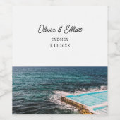 シドニー結婚式の引き出物パーソナライズされたワインラベル ワインラベル (シングルラベル)